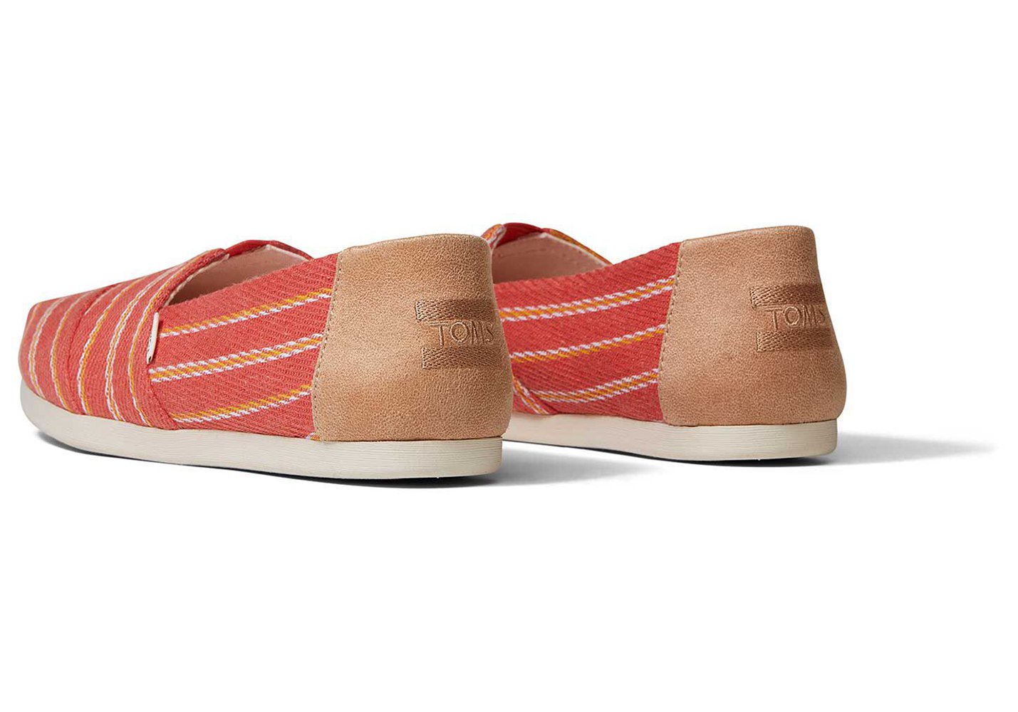 Toms Alpargata Textured Stripe Espadrille Orange - Womens - 23689-XBIA